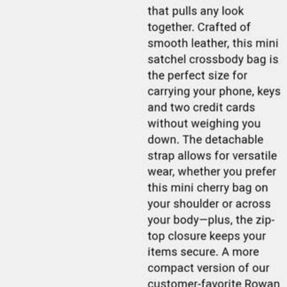 New Coach MINI White and Red Satchel/Crossbody Bag with Cherry Print - Picture 9 of 9